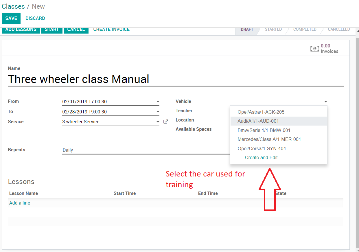 Create a new class