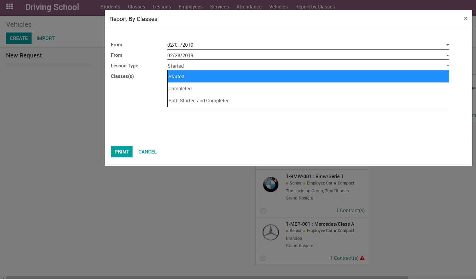 Report Options