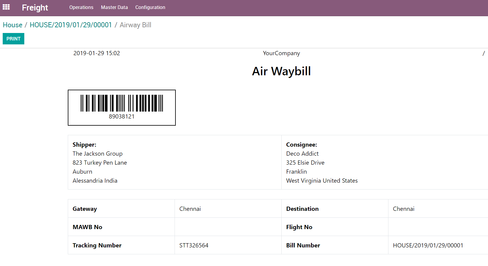 Airway Bill