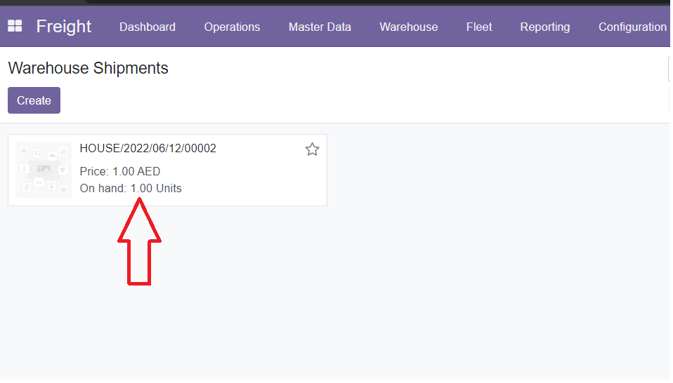Warehouse Storage Confirmation