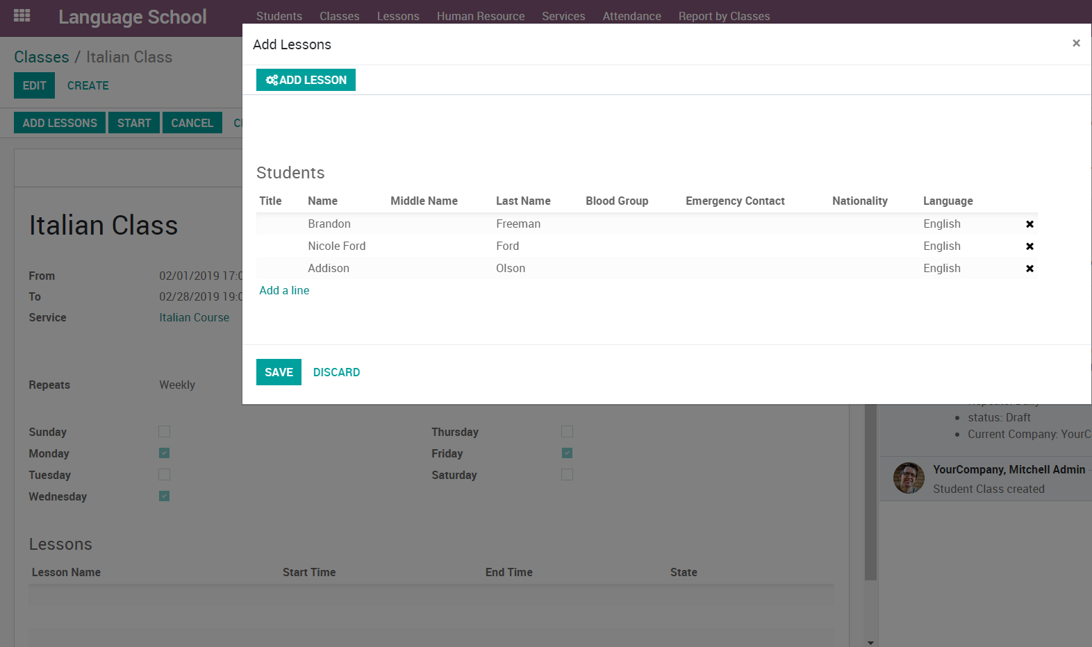 Adding Students