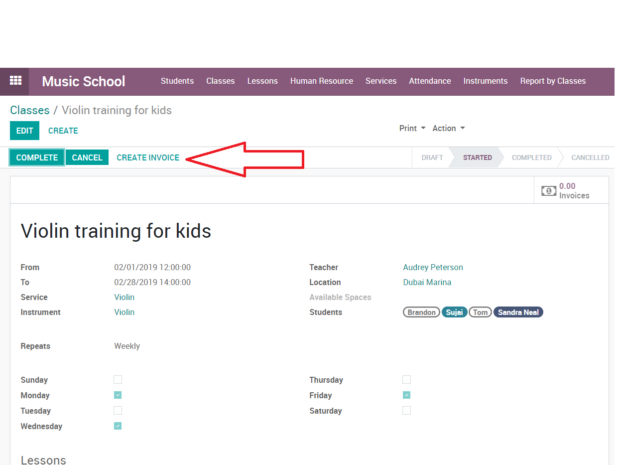 Create Invoice