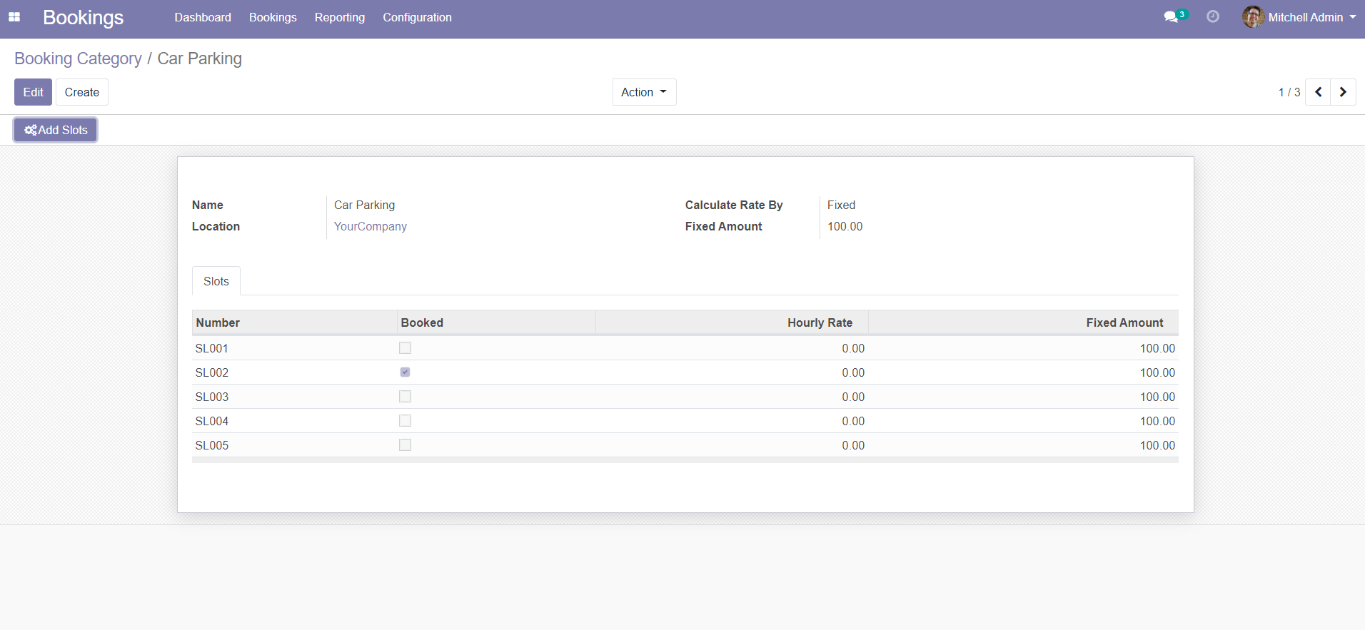 Booking Category