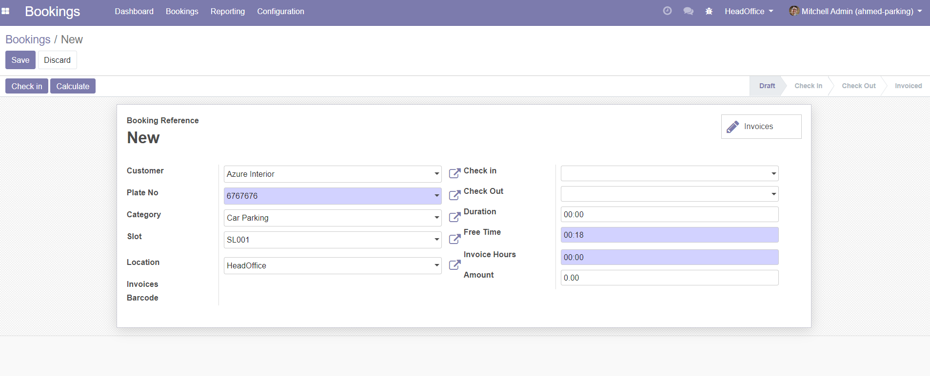 Create Booking