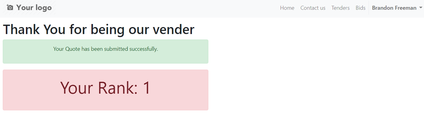 Vendor Ranking