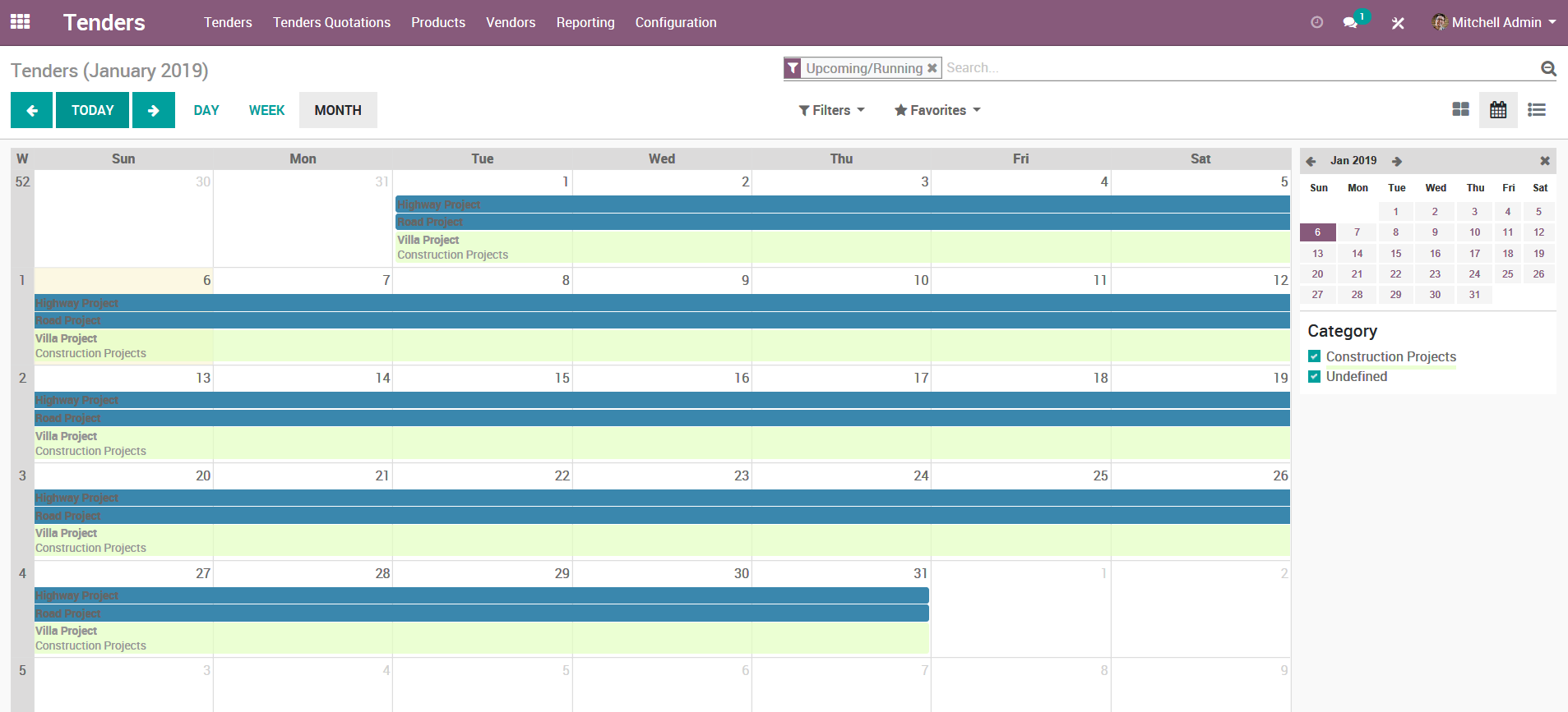 Calendar View